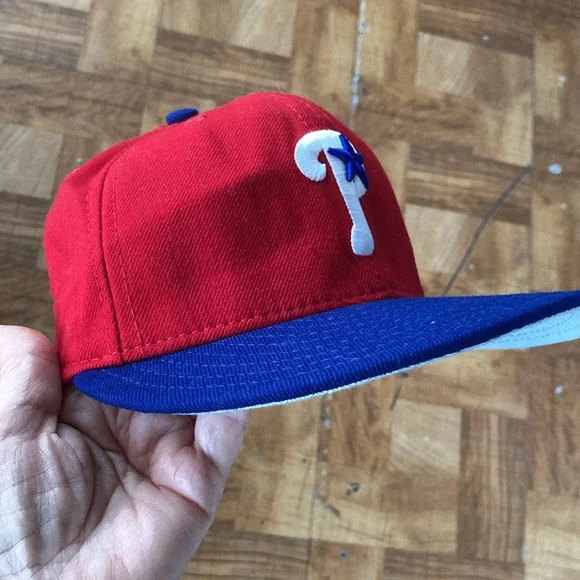 New Era Phillies wool baseball hat cap 59/50 only cap worn on field Philadelphia - Picture 14 of 17